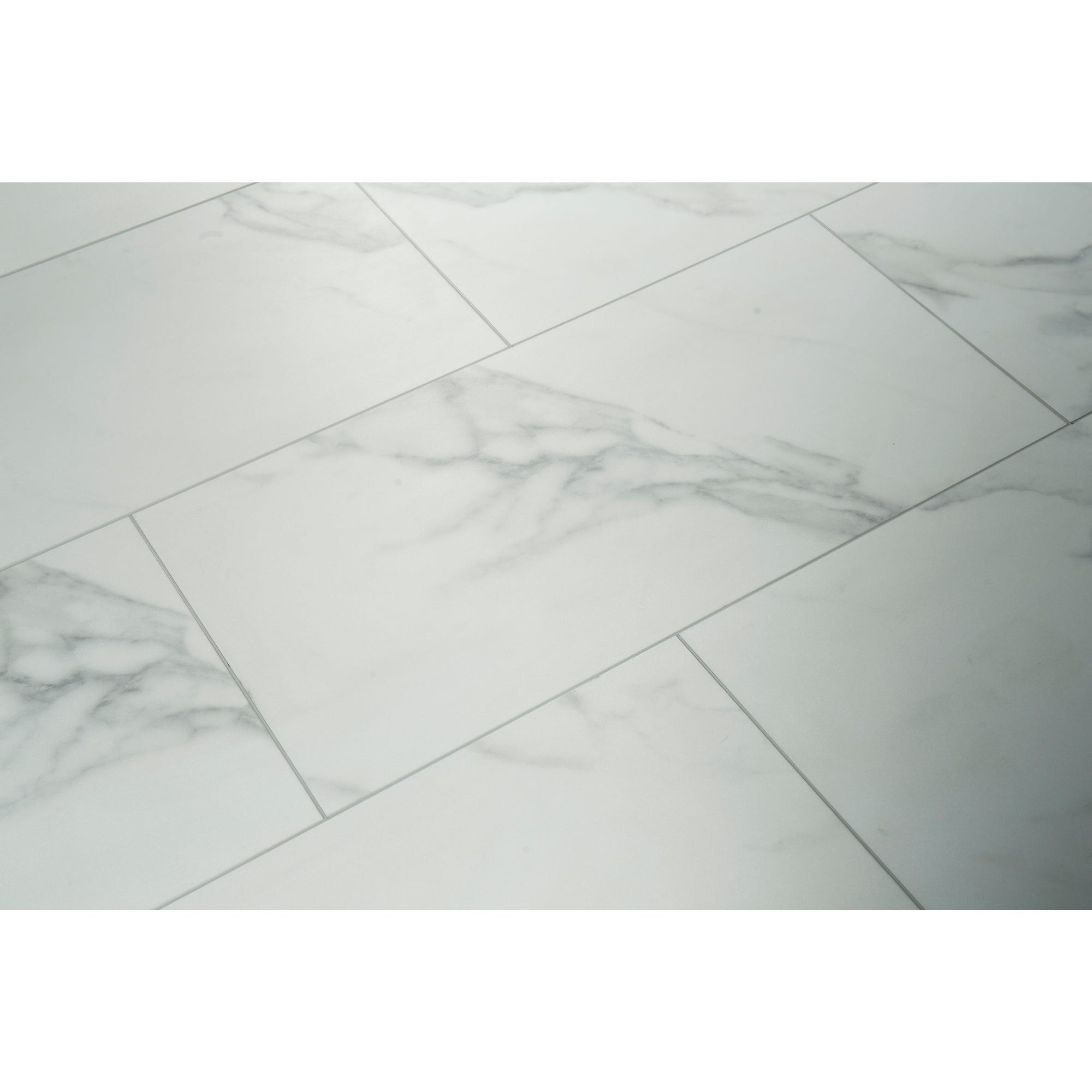 CONTESSE - Dalle PVC Clipsable - MARBRE BLANC - Ep. 5,5 mm - marbre 2