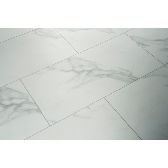 CONTESSE - Dalle PVC Clipsable - MARBRE BLANC - Ep. 5,5 mm - marbre 2