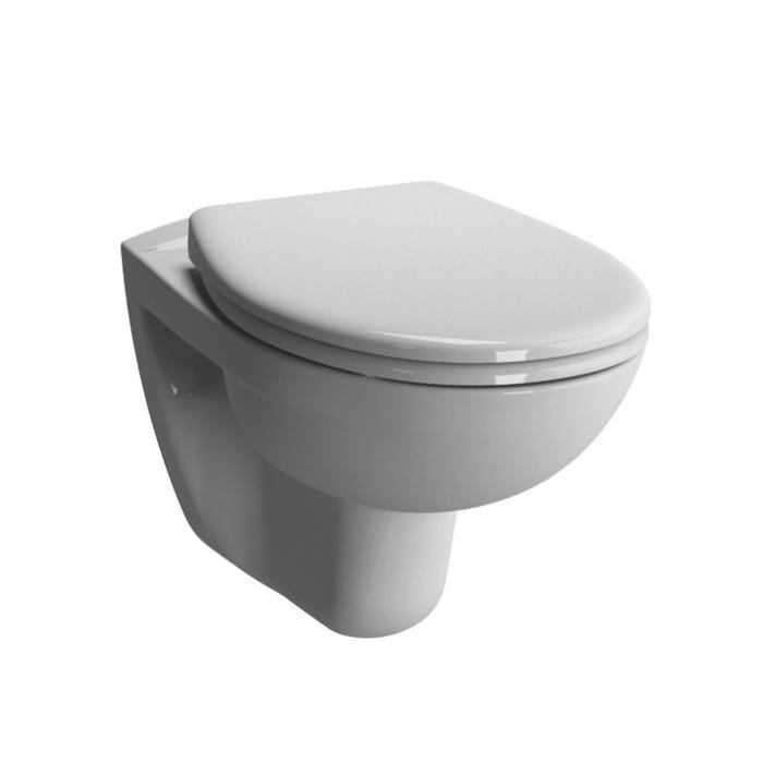 Vitra Normus WC suspendu sans bride avec abattant frein de chute, Blanc (7855-003-6169) 0