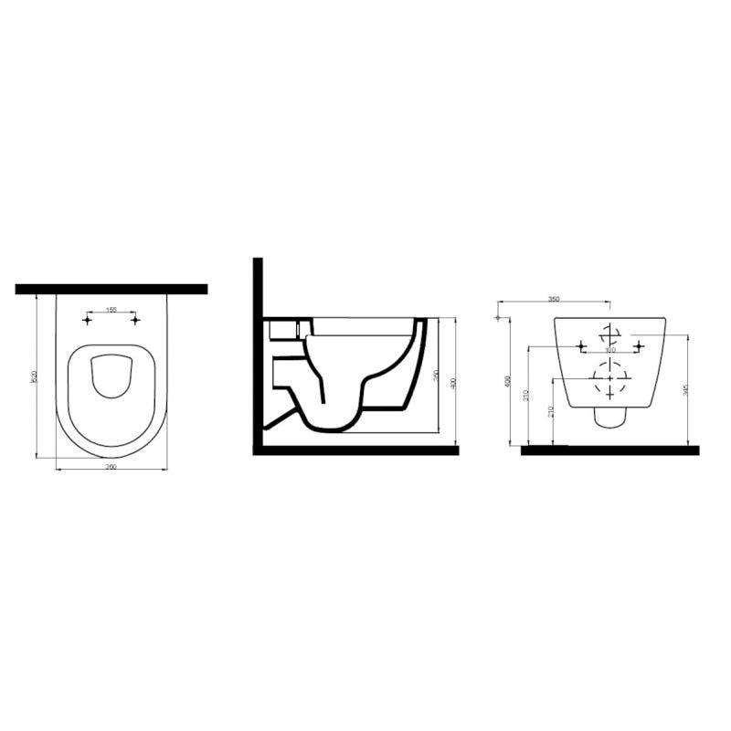 Grohe / Idevit Pack WC Rapid SL autoportant + WC sans bride Alfa avec fixations invisibles + Abattant softclose + Plaque chrome mat 4