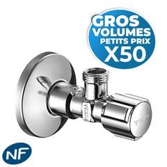 Schell Comfort Lot de 50 robinets d'équerre avec fonction de régulation, Classe de débit A (052120699-GVP50) 0