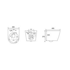 Grohe Pack WC Bâti-support autoportant RAPID SL + WC sans bride Infinitio, fixations invisibles + Plaque chrome (ProjectInfinitio-8) 4