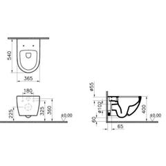 Grohe Pack WC Bâti-support Rapid SL + WC SAT Infinitio 2.0, Noir mat + Abattant frein de chute + Plaque Chrome 3