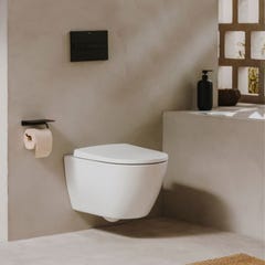 Villeroy & Boch Pack WC bâti-support + WC sans bride Roca Ona + Abattant softclose + Plaque chrome (ViConnectOna-3) 1