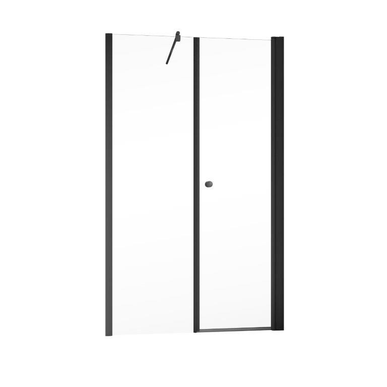 Schulte Porte de douche pivotante, verre 6 mm, profilé noir, Garant, 140 x 200 cm, ouverture vers la droite 1