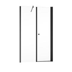 Schulte Porte de douche pivotante, verre 6 mm, profilé noir, Garant, anticalcaire 140 x 200 cm, ouverture vers la droite 1