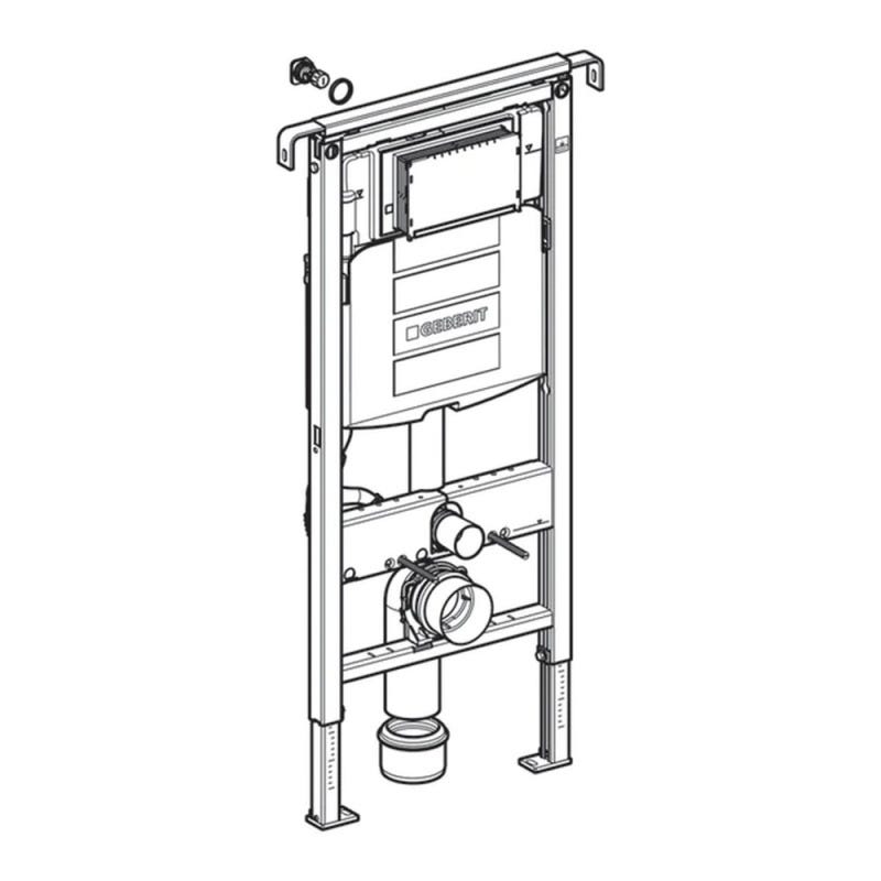 Geberit Duofix bâti-support pour WC suspendu, 112 cm, réservoir encastré Sigma 12 cm, à installer entre parois latérales (111.355.00.5) 3