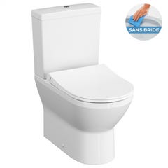 Vitra Integra Pack WC à poser sans bride avec abattant frein de chute et réservoir, Blanc (9859-003-7202)
