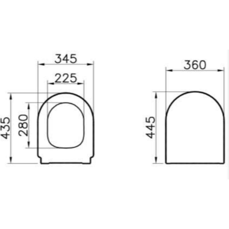 Vitra Integra Pack WC à poser sans bride avec abattant frein de chute et réservoir, Blanc (9859-003-7202) 2
