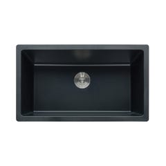 Evier de cuisine 790 mm - granit noir mat - Arum 0