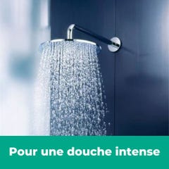 Mitigeur douche encastrable thermostatique HANSGROHE + Douche de tête Raidance S, Design rond 2