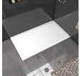 Receveur en acrylique Blanc 80x140x5 cm + Grilles Linéaires Chrome et Blanche - WHITENESS II