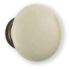 Bouton porcelaine blanc Ø 30 mm