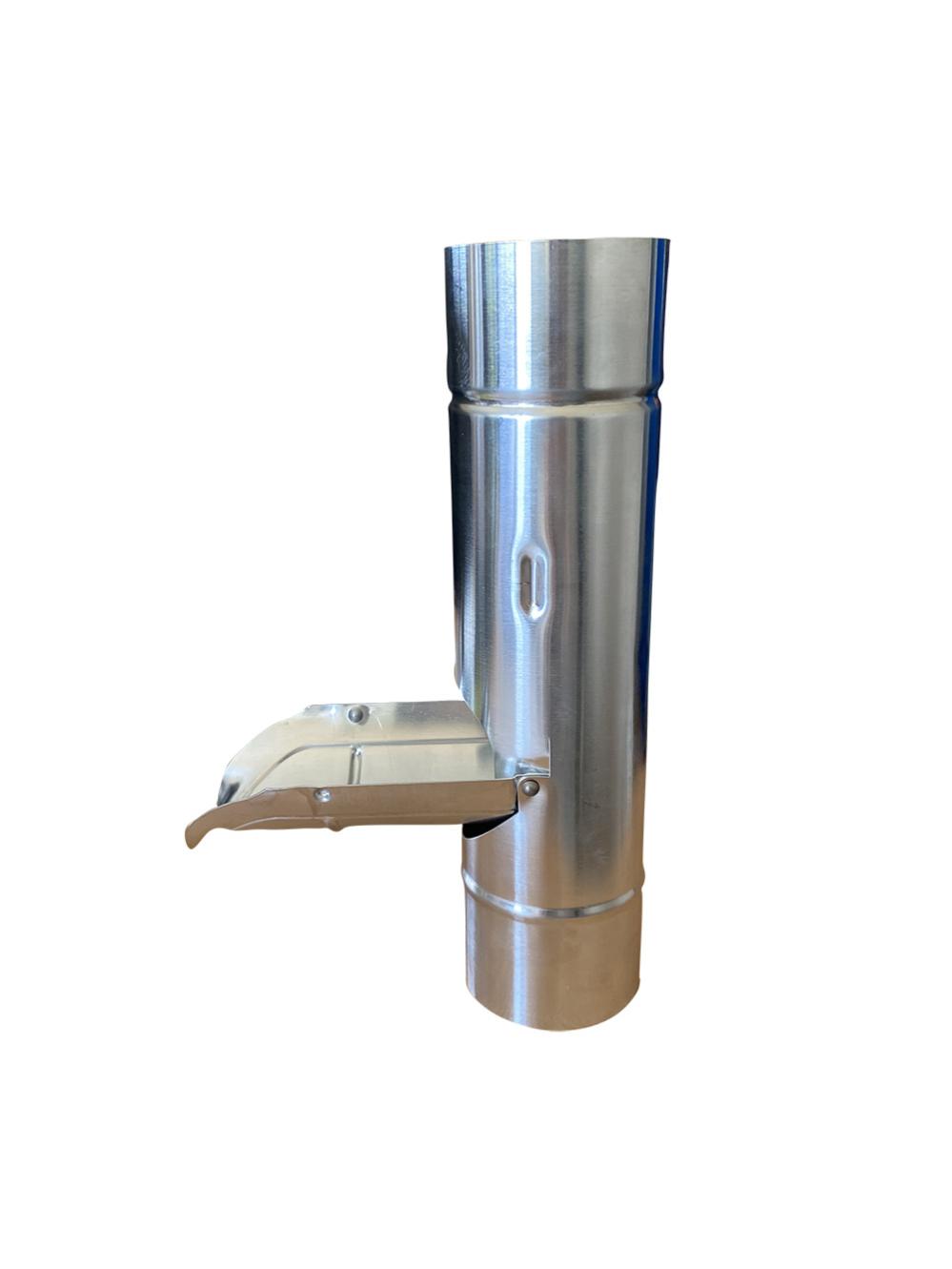 Connexion gouttière en zinc a clapet pour récupération eaux de pluie