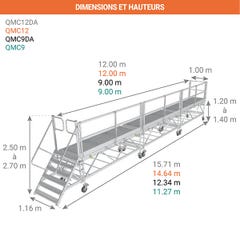 Plateforme camion - Longueur 12.00m - Double accès - QMC12DA 2