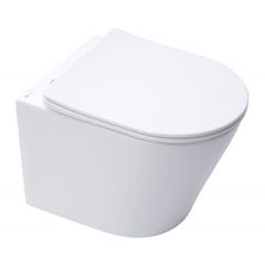 Grohe Pack WC Bâti-support + Cuvette SAT Infinitio sans bride blanc mat + Abattant frein de chute + Plaque Chrome 2