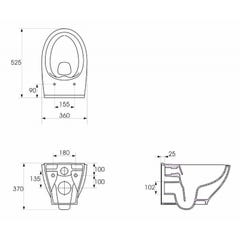 Grohe Pack WC Bâti autoportant Rapid SL + WC sans bride Cersanit + Abattant softclose + Plaque chrome (ProjectDormo-2) 4
