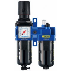 Filtre régulateur et lubrificateur double bloc 1250 L/min