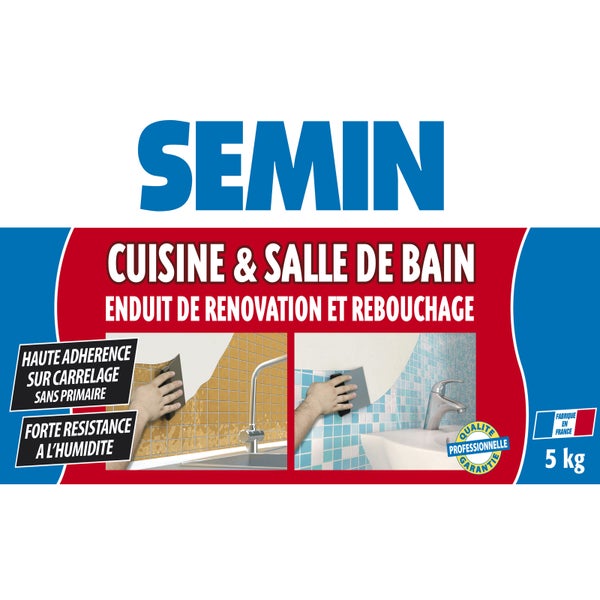 Semin A04757 Enduit de Rebouchage et Rénovation Spécial Cuisine et