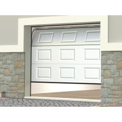 Porte de garage sectionnelle à cassette blanc avec fenêtres avec moteur Somfy L254 x H218 cm - CAOPAS 5