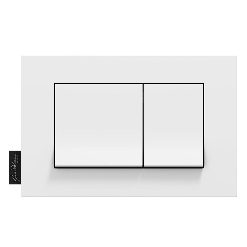 Plaque de commande JACOB DELAFON, double touches rectangulaires, Blanc brillant 0