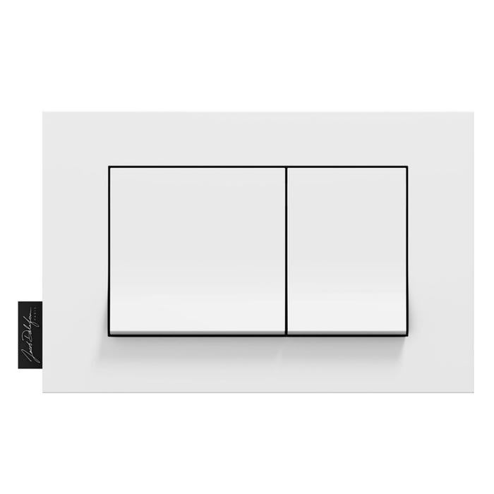 Plaque de commande JACOB DELAFON, double touches rectangulaires, Blanc brillant 0
