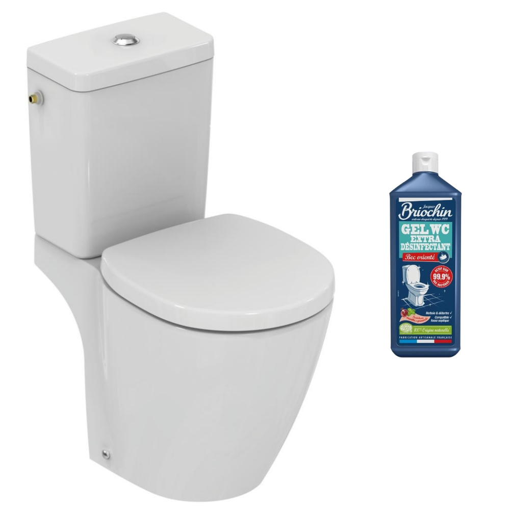 WC à poser angle Ideal Standard Connect space avec abattant + nettoyant 0
