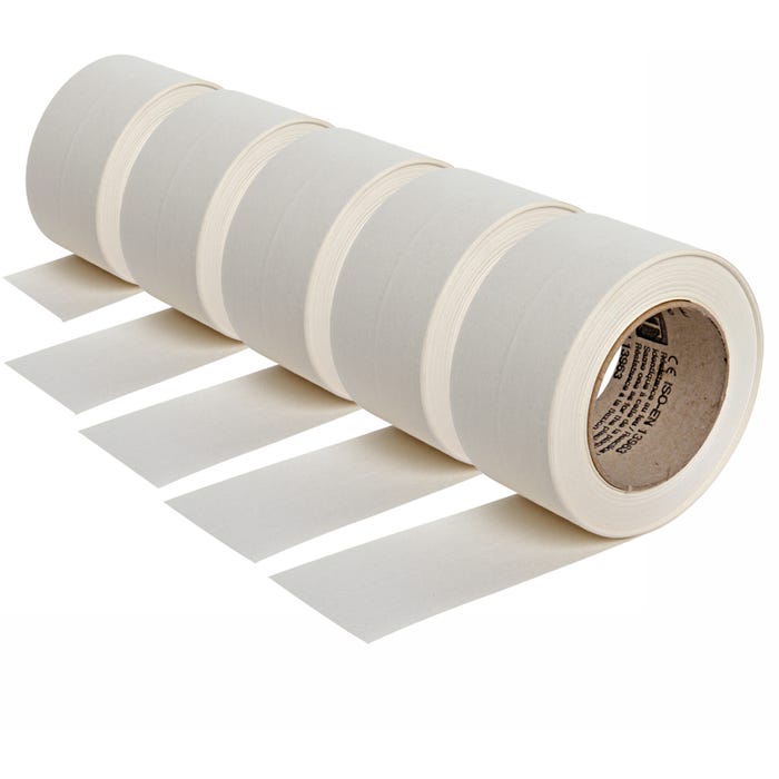 Lot de 5 bandes joint papier kraft Semin pour réaliser les joints des plaques de plâtre en association avec un enduit - 23 m sous blister 0