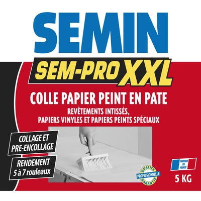 Lot de 5 colles pour papiers peints en pâte Semin Sem-Pro XXL