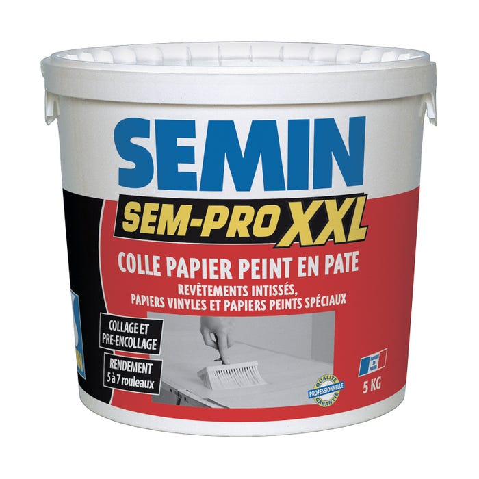 Colle papiers peints en pâte Semin Sem-Pro XXL - prêt à l'emploi - seau de 5 kg 0
