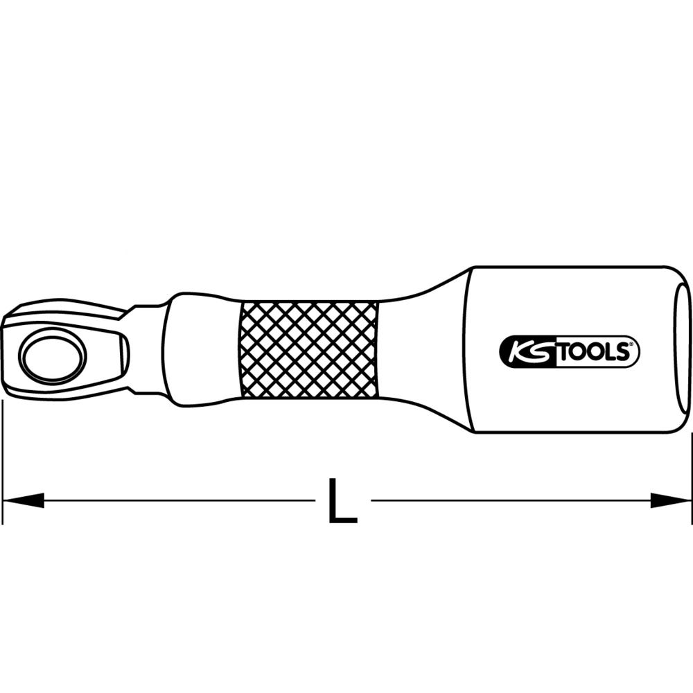 Rallonge articulée ULTIMATE® 3/8", L.75 mm" 1