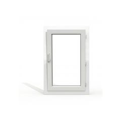 Fenêtre PVC 1 vantail H 95 x L 60 cm OB avec poignée tirant droit 1