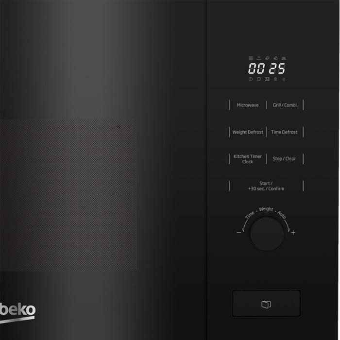 Beko Four micro-ondes et gril encastrable 20L, 800W. Sécurité enfant, 8 programmes de cuisson automatiques, noir (BMGB20212B) 2