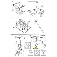 HandyStairs escalier escamotable Profi - Dimensions du caisson 140 x 70 cm - Hauteur 280 cm - Valeur U 1,26 W/m² 2