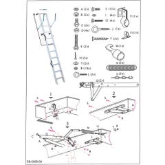 HandyStairs escalier escamotable Profi - Dimensions du caisson 140 x 60 cm - Hauteur 280 cm - Valeur U 1,26 W/m² 1