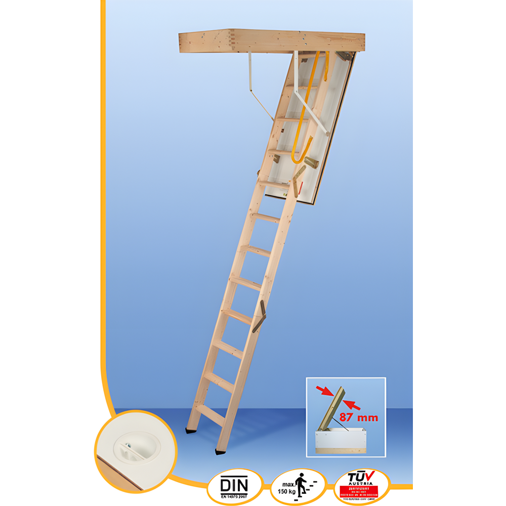 Escalier escamotable Complete - 120x70cm - 280cm hauteur 0