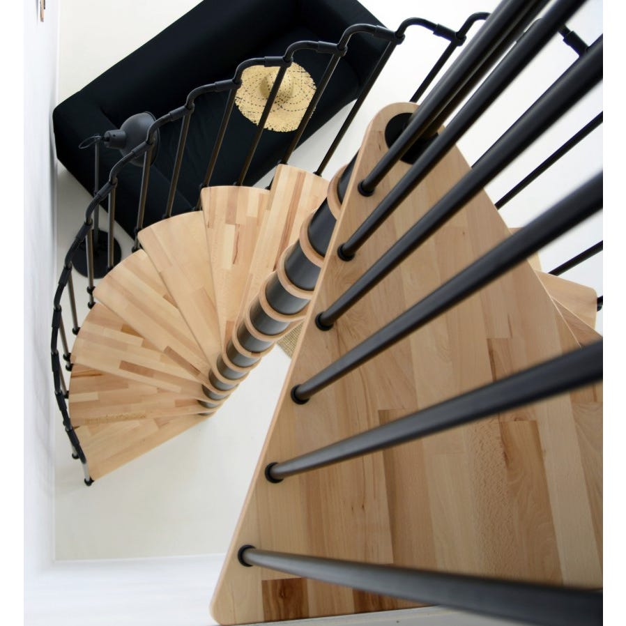 Escalier en colimaçon gain de place PARIS - 120 x 60 cm 1
