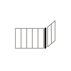 Poteau d'angle pour verrière d'intérieur en aluminium VERREA - Noir sablé - 123 cm 1