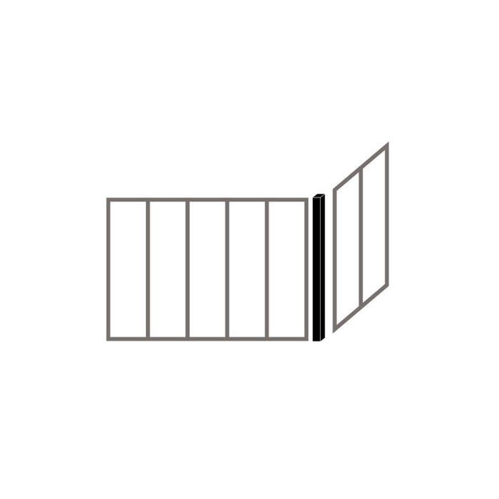 Poteau d'angle pour verrière d'intérieur en aluminium VERREA - Blanc - 123 cm 1