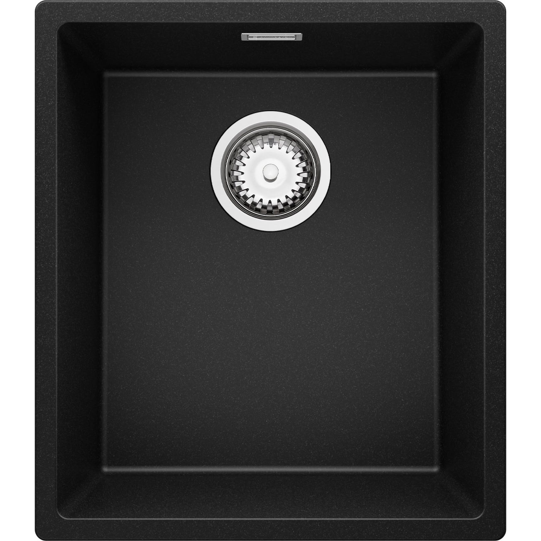 Evier Cuisine en Granit Noir, 41 x 47 cm, Lavabo 1 bac + Kit de Vidage, Évier à Encastrer de Primagran 8
