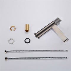 Mitigeur de lavabo, cascade Gun métal - Sham 2