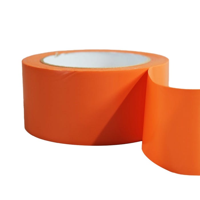Lot de 108 Rubans adhésifs PVC orange bâtiment 50 mm x 33 m - Rouleau adhésif TECPLAST 4
