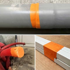 Lot de 1080 Rubans adhésifs PVC orange bâtiment 50 mm x 33 m - Rouleau adhésif TECPLAST 1
