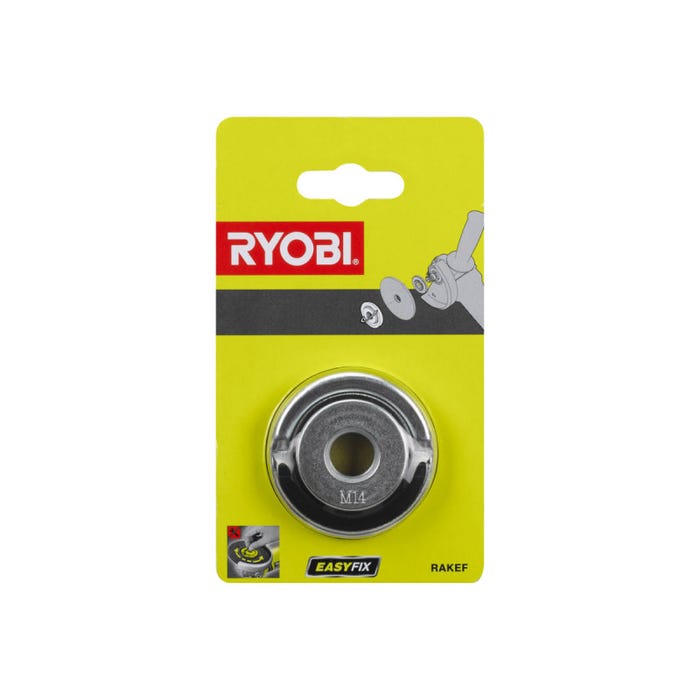 Pack RYOBI - Meuleuse d'angle brushless R18AG7-0 - 18V One+ - sans batterie ni chargeur - Ecrou Easyfix pour meuleuse d'angle RAKEF - M14 4