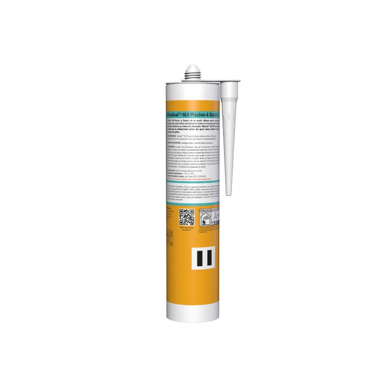 Mastic silicone SIKA Sikaseal - 163 Piscine & Bassin - Gris - 300ml 1