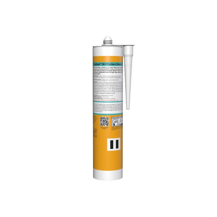Mastic silicone SIKA Sikaseal - 163 Piscine & Bassin - Gris - 300ml 1
