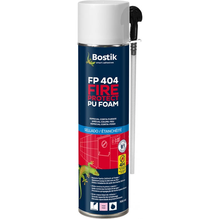 Mousse polyuréthane fp 404 fire protect pu foam manual canule - aérosol de 700ml 0