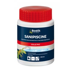 Colle pvc sanipiscine - boîte de plastique avec pinceau 250ml 0