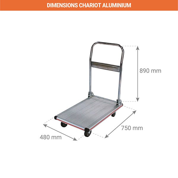 Chariot pliable en aluminium - charge max 150kg - NP150 1
