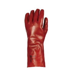 Gants PVC rouge enduit, standard, 35 cm - COVERGUARD - Taille L-9